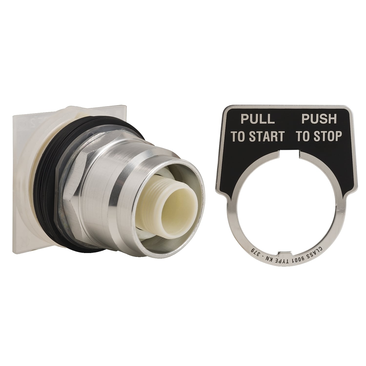 30mm push button, Type K, nonilluminated momentary push pull mushroom operator, NEMA 4, 13