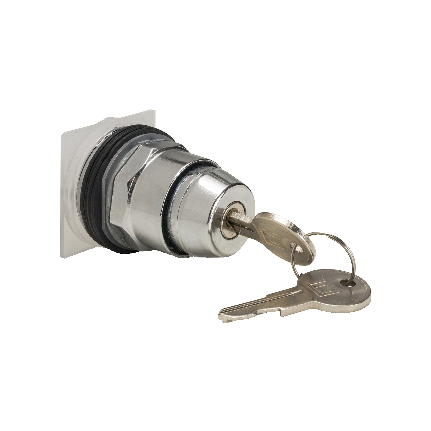 Head for key selector switch, Harmony 9001K, metal, key switch, 30mm, key E10, 2 positions, spring return right to left