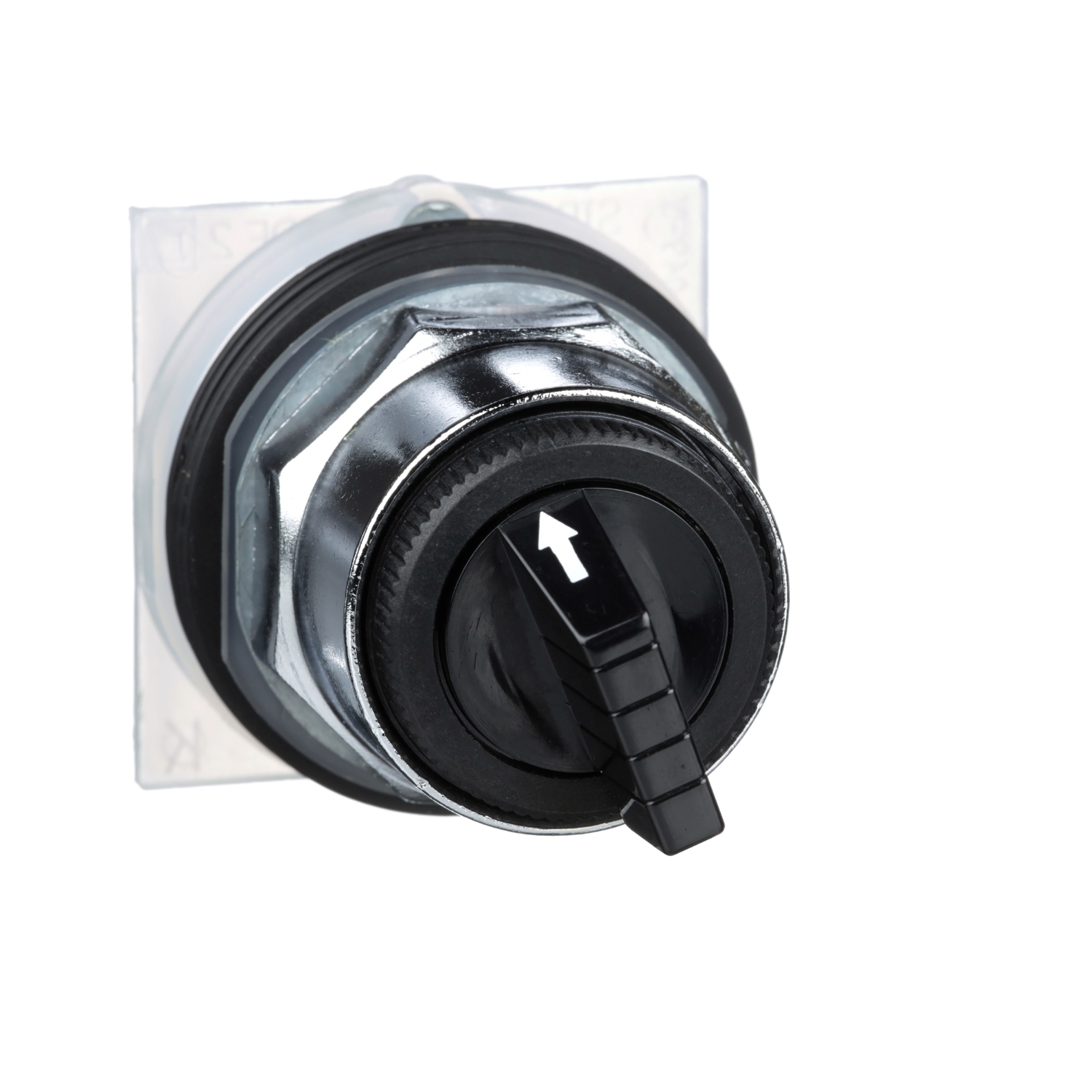 30mm Push Button, Type K, selector switch, 4 position, black knob