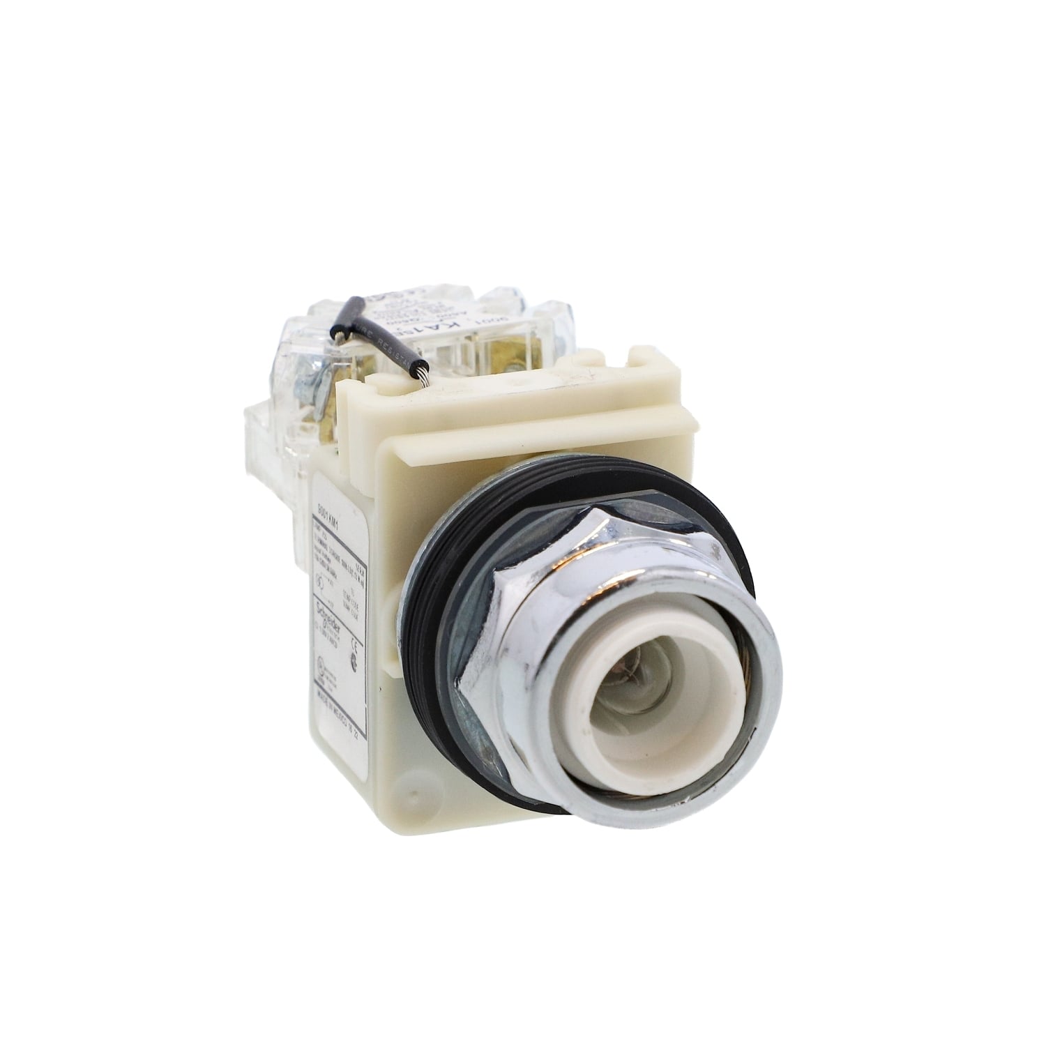 Push to test pilot light head, Harmony 9001K, metal, without cap, 30mm, 110...120V