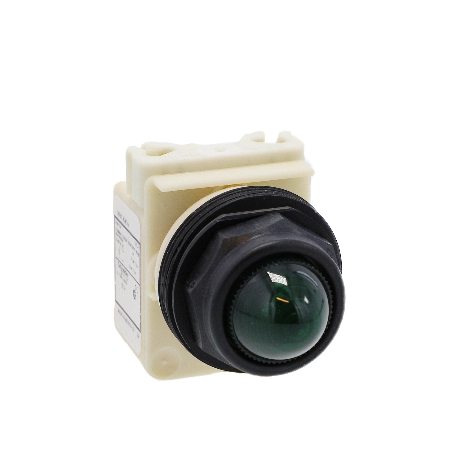Pilot light, Harmony 9001SK, plastic, polycarbonate, domed, green, 30mm, 24-28V