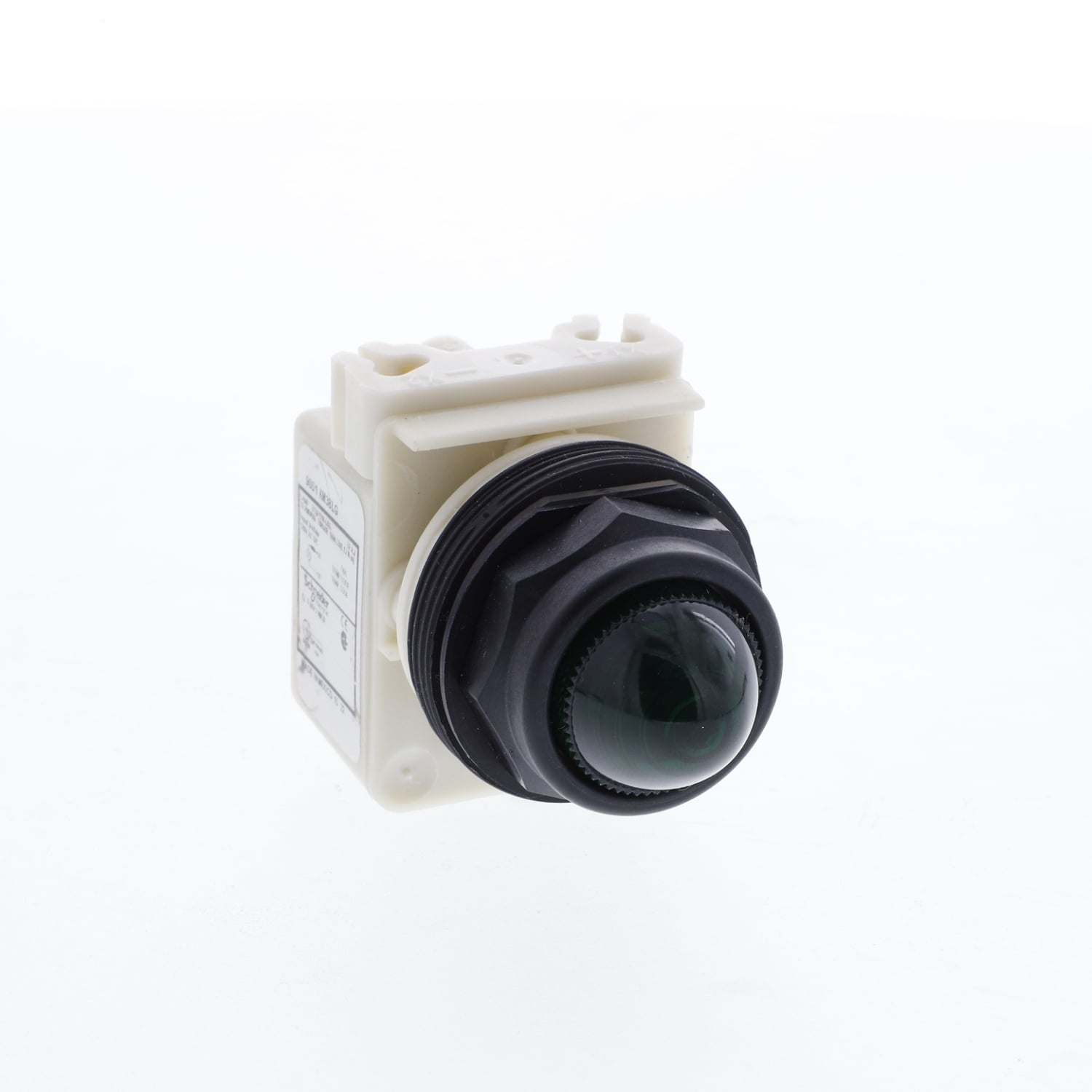 Pilot light, Harmony 9001SK, plastic, polycarbonate, domed, green, 30mm, LED green, 120V