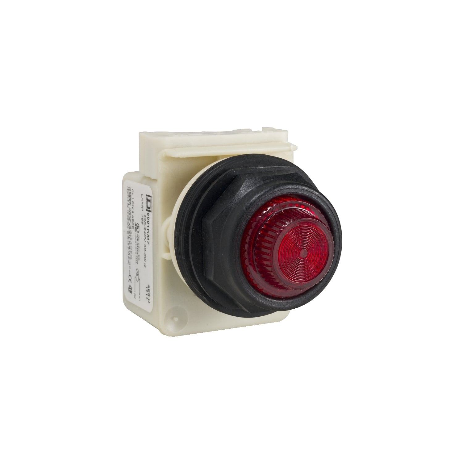 Pilot light, Harmony 9001SK, plastic, polycarbonate, fresnel, red, 30mm, 220-240V
