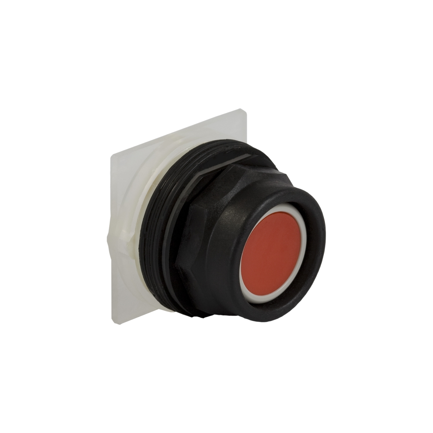 Push-button head, Harmony 9001SK, plastic, flush, red, 30mm, spring return