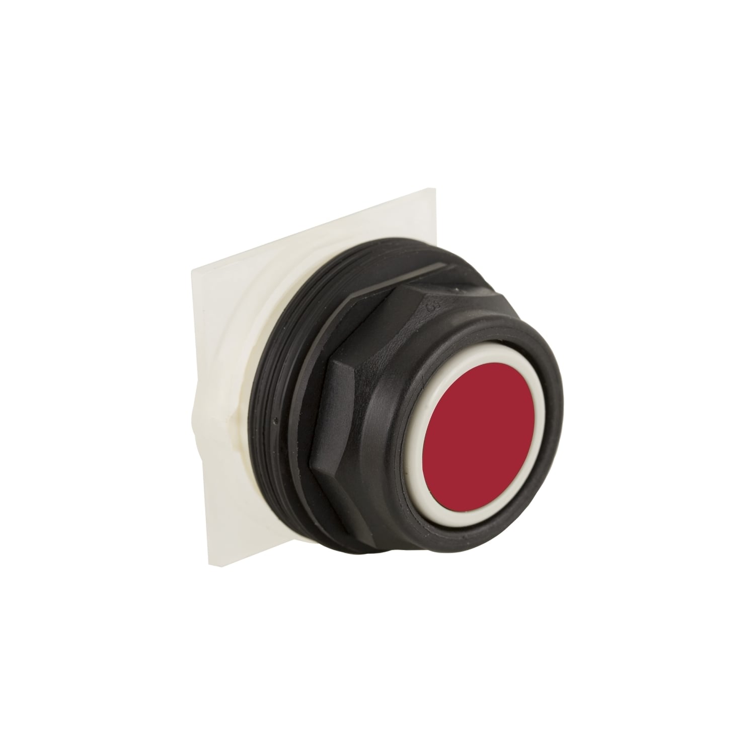 Push-button, Harmony 9001SK, plastic, flush, red, 30mm, spring return, 1 NC
