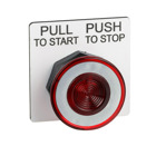 30mm Push Button, Type SK, push pull operator, red mushroom cap