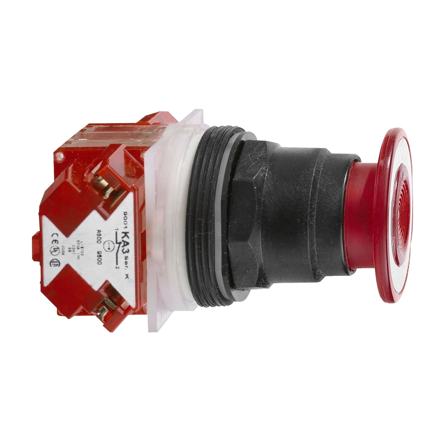 Push button, Harmony 9001SK, plastic, mushroom 41mm, red, 30mm, 2 positions, push-pull, 1NC