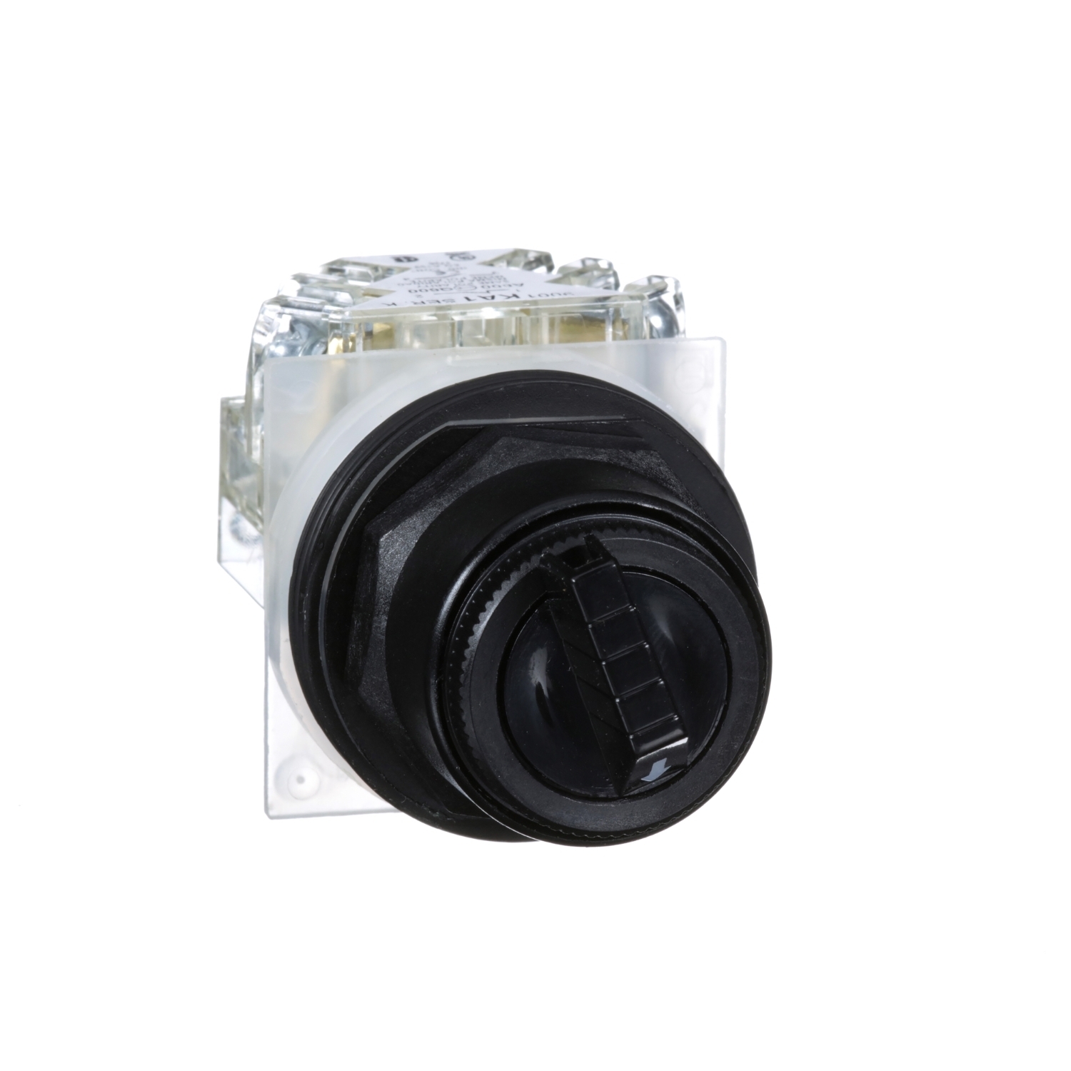 30mm Push Button, Type SK, selector switch, 3 position, C cam, black knob, 1NO and 1NC