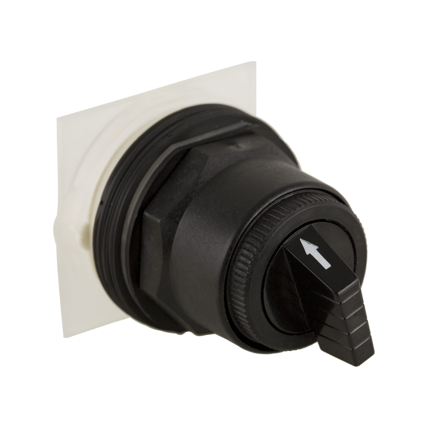 Selector switch head, Harmony 9001SK, plastic, standard handle, black, 30mm, 4 positions, stay put