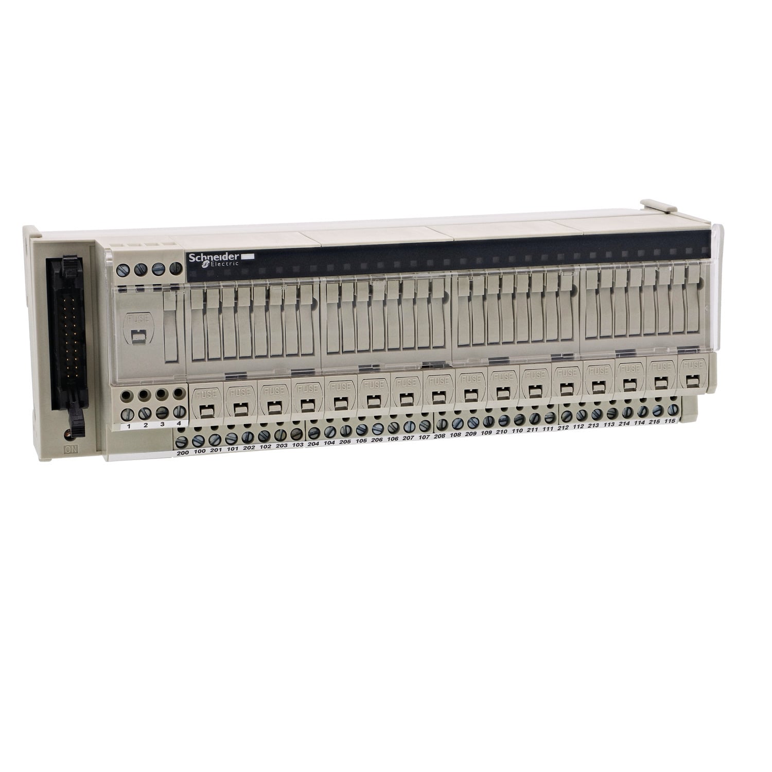 passive connection sub-base ABE7 - 16 outputs - fuses - Led - isolator
