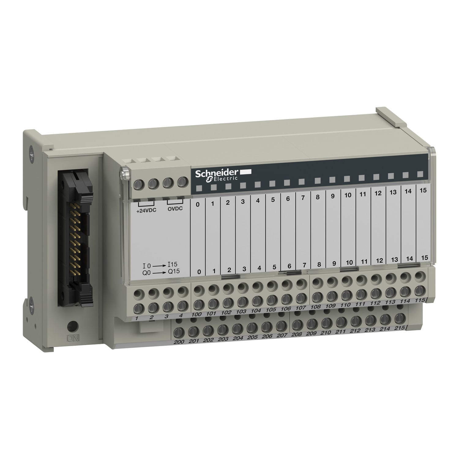 ModiconABE7 Advantys Telefast ABE7H16R21 Passive Connection Sub-Base, 32 Terminals, Screw Wire Clamp, Input/Output Function, For Use With Quantum Automation Platform