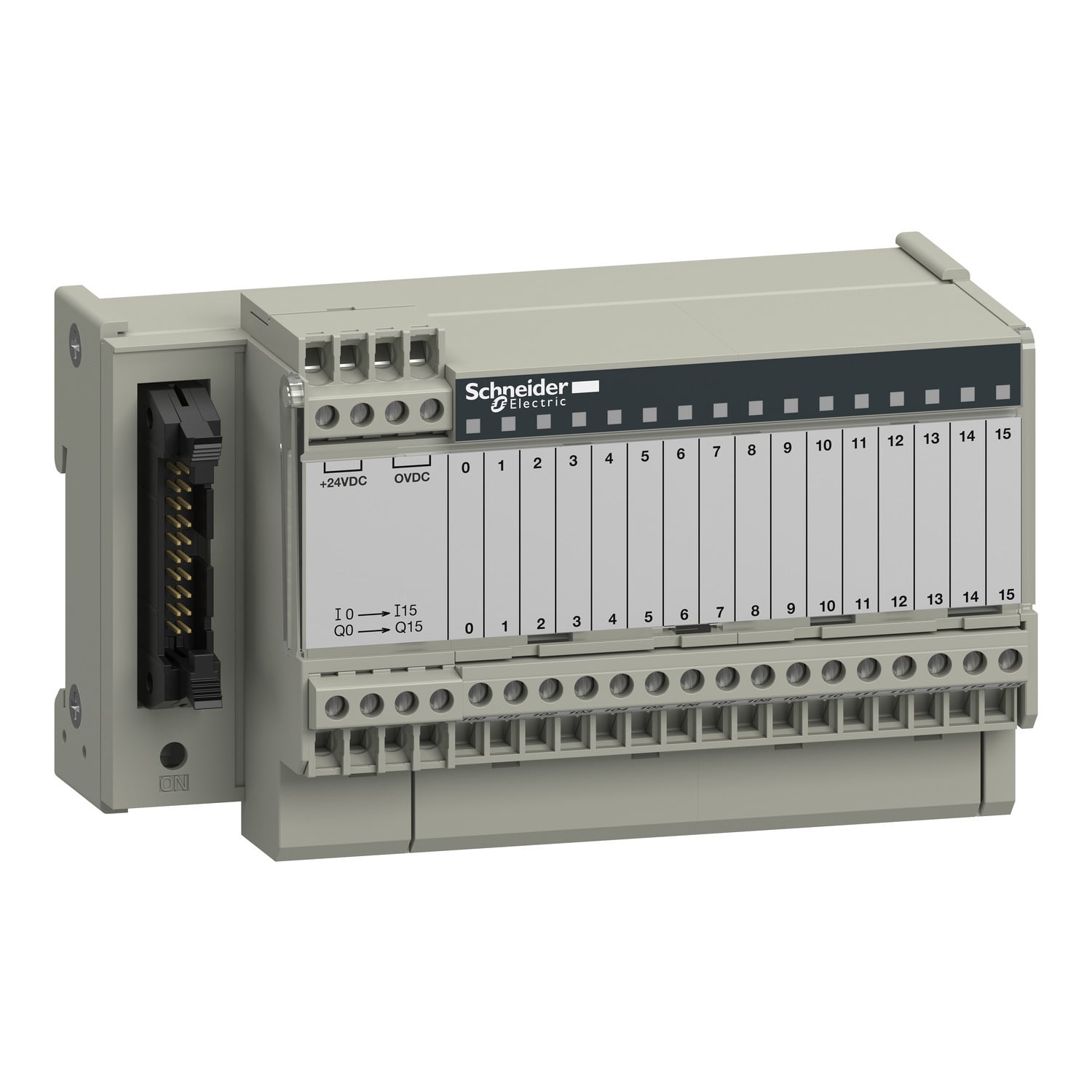 sub-base - soldered electromechanical relays ABE7 - 16 channels - relay 5 mm