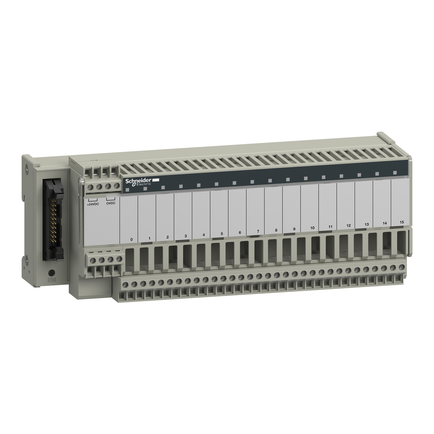 sub-base - soldered solid state output relay ABE7 - 16 inputs - 115 V AC