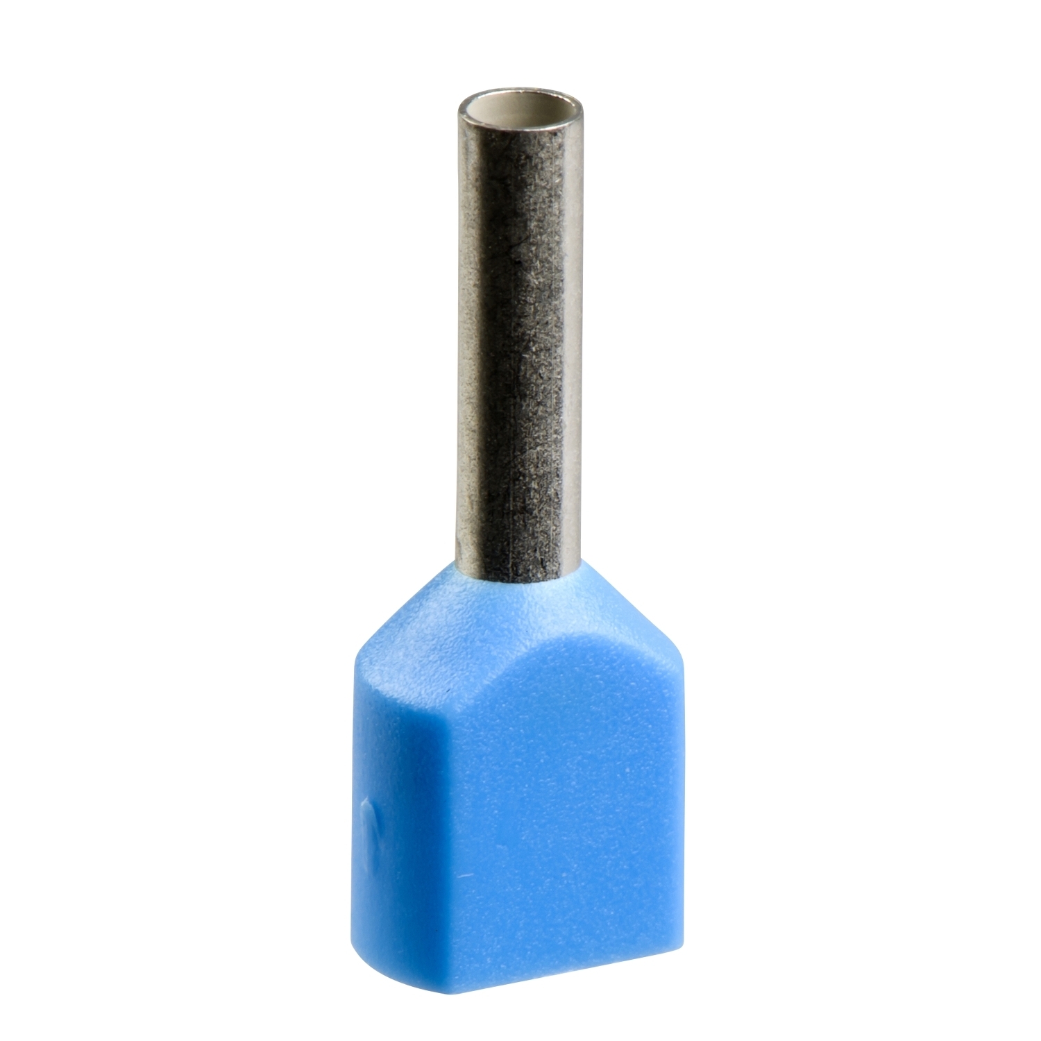 Cable end, Linergy TR cable ends, twin conductor, blue, 0.75mm, for insulated cable, medium size, 5 sets of 50
