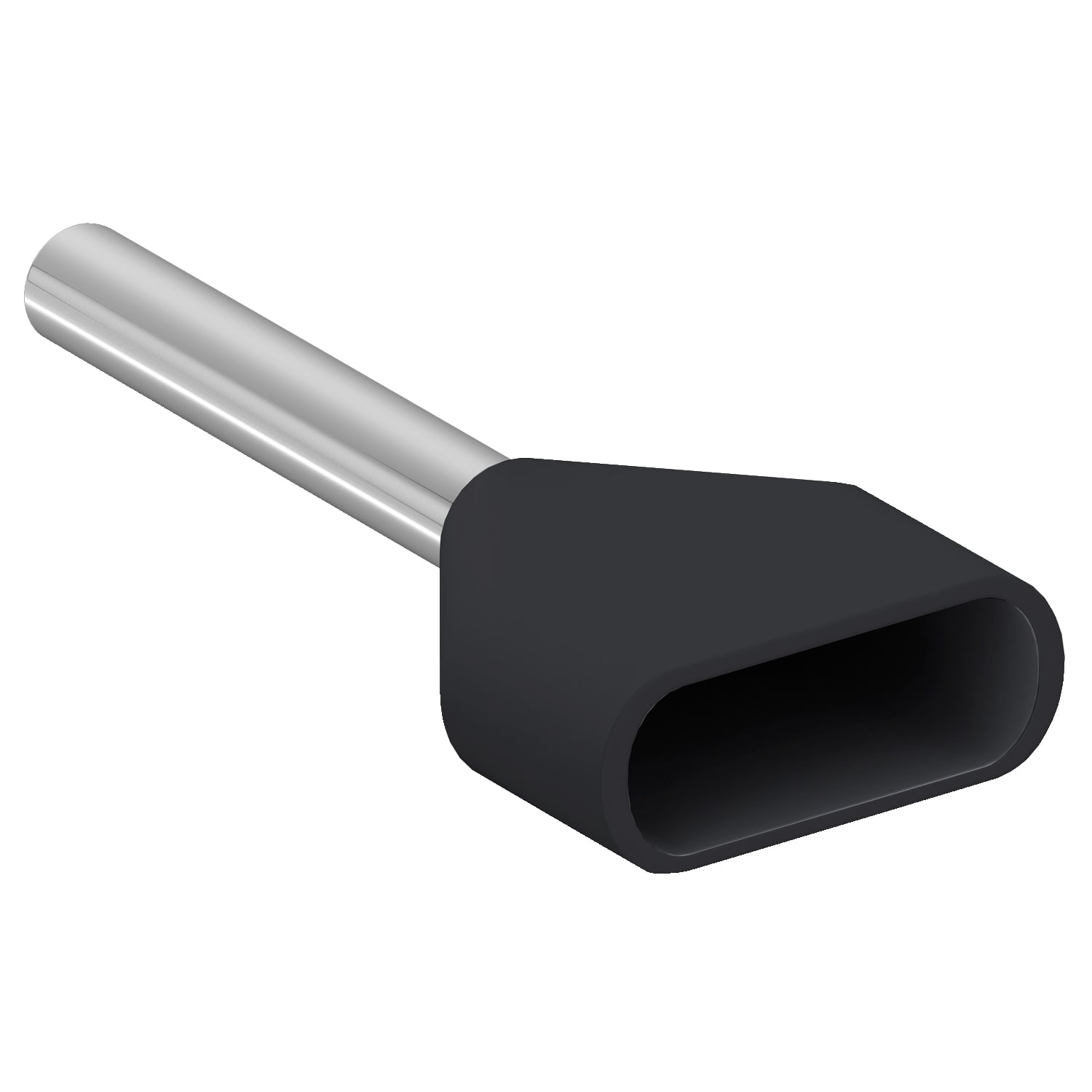 Cable end, Linergy TR cable ends, twin conductor, black, 1.5mm, for insulated cable, medium size, 5 sets of 50
