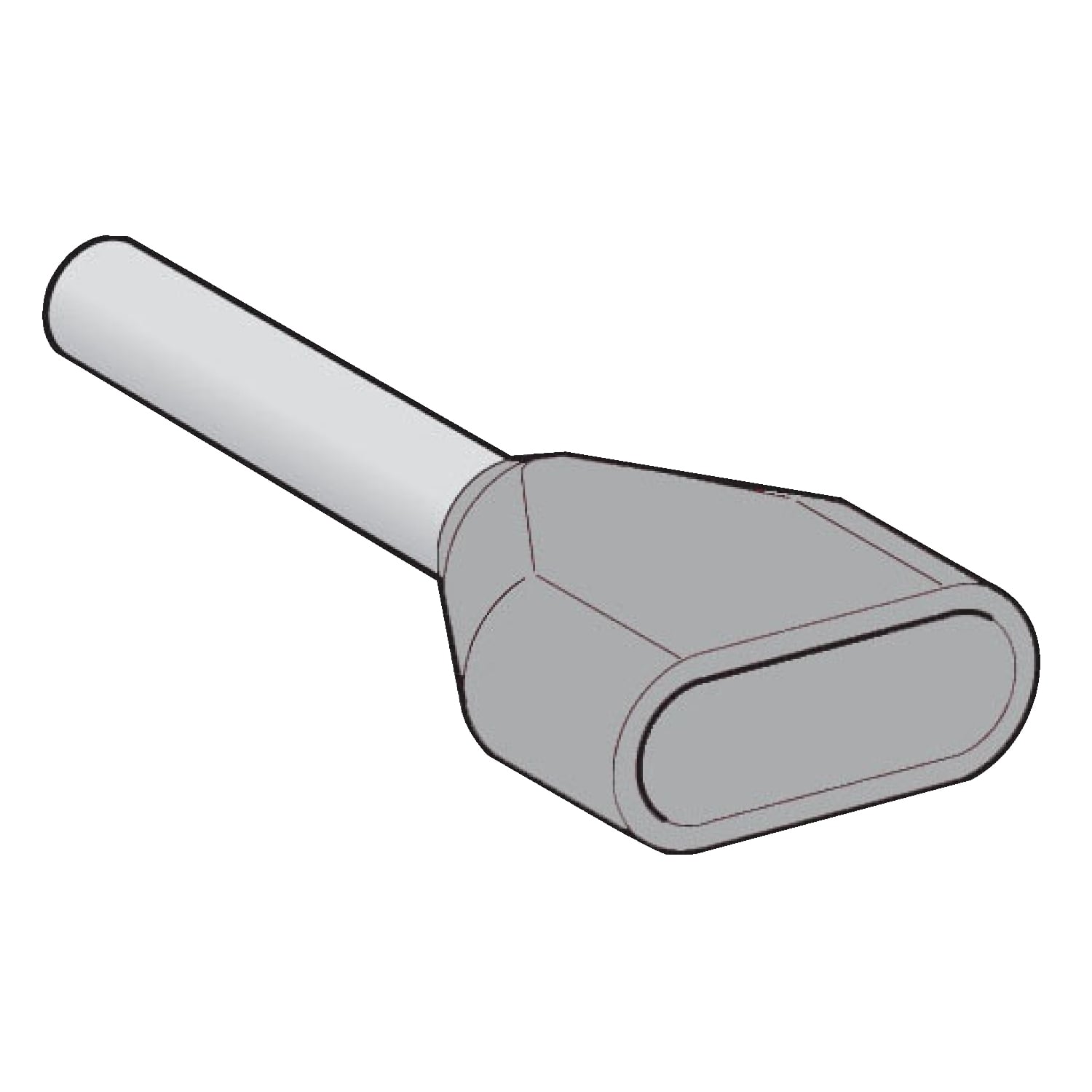 Cable end, Linergy TR cable ends, twin conductor, grey, 2.5mm, for insulated cable, medium size, 5 sets of 50