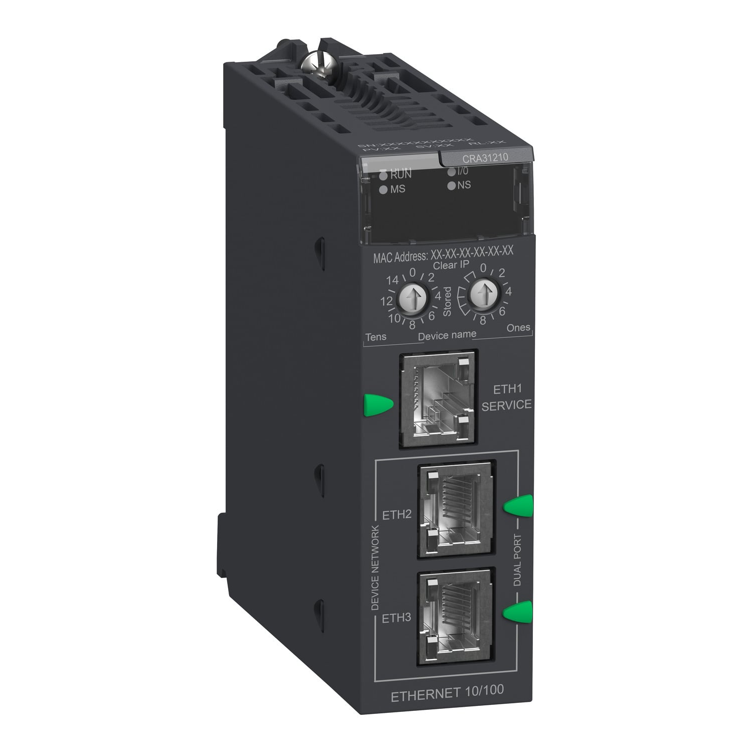 remote IO drop E/IP, Modicon X80, performance, service port, advanced features