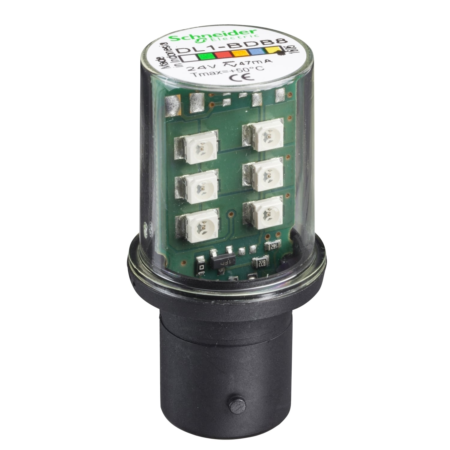 DL1BDB8 DL Series Steady-On Led Lamp, BA15D Lamp Base LED Lamp