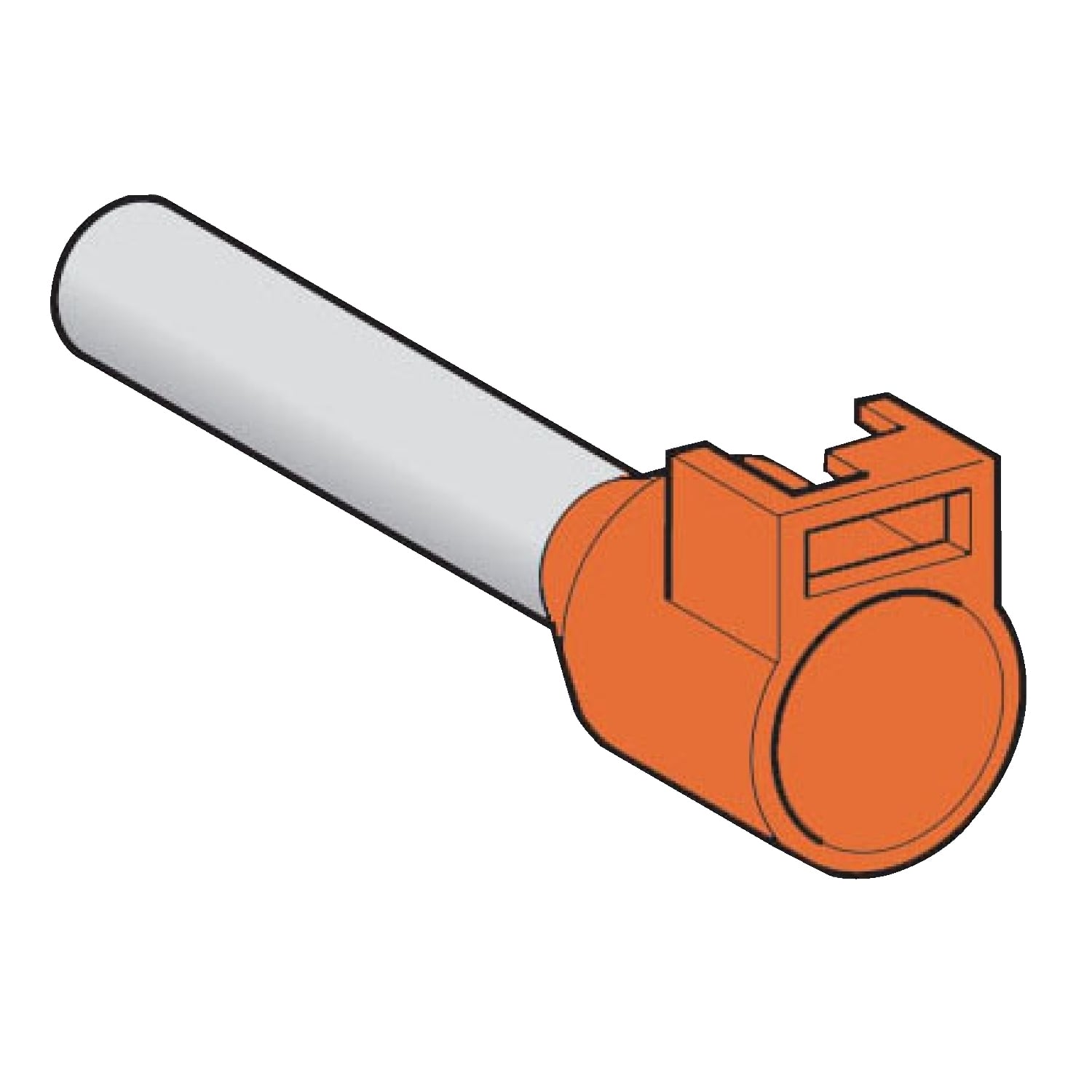 Cable end, Linergy TR cable ends, Single conductor, orange, 4mm, medium size, markable, 10 sets of 100