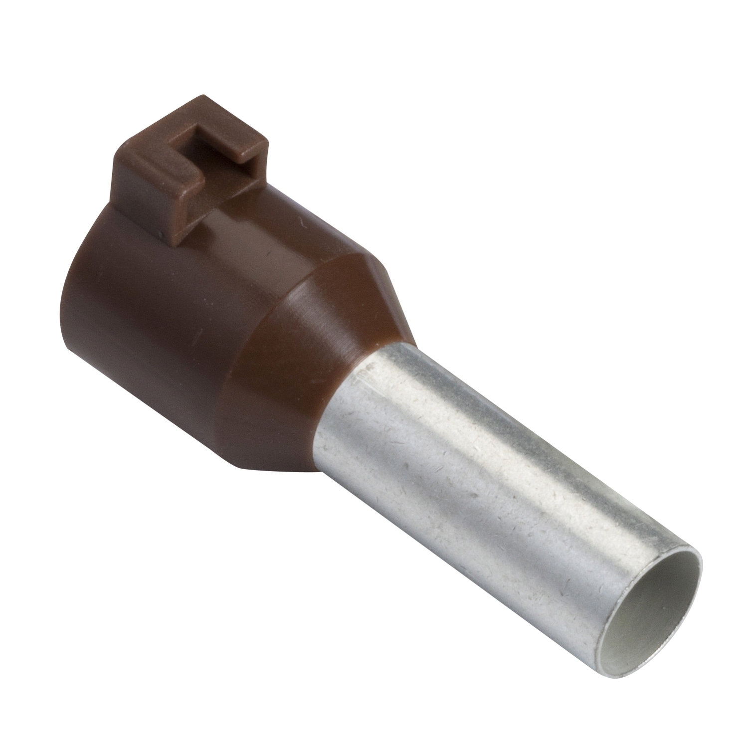 Cable end, Linergy TR cable ends, single conductor, brown, 10mm, medium size, 10 sets of 100