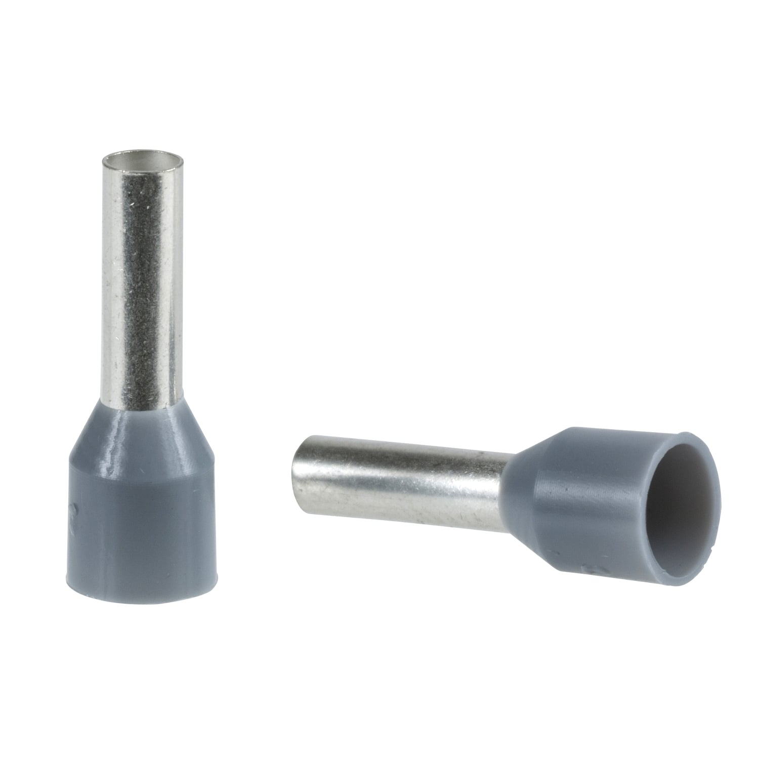 Cable ends, Linergy TR cable ends, single conductor, grey, 2.5mm, medium size, 10 sets of 100