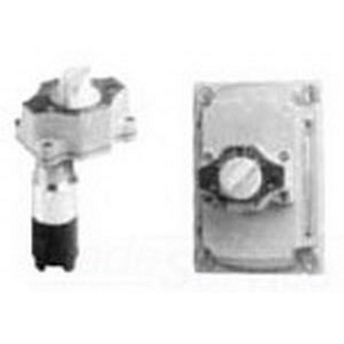 Selector Switch Assembly, 2-Circuit Factory Sealed, Series: EFKB, 600 VAC, 10 A, 1NC-1NO Contact Configuration, Maintained Contact Mode, Legend: Hand/Auto, NEMA 3/7/9 Enclosure, Surface Mounting, Aluminum, Natural