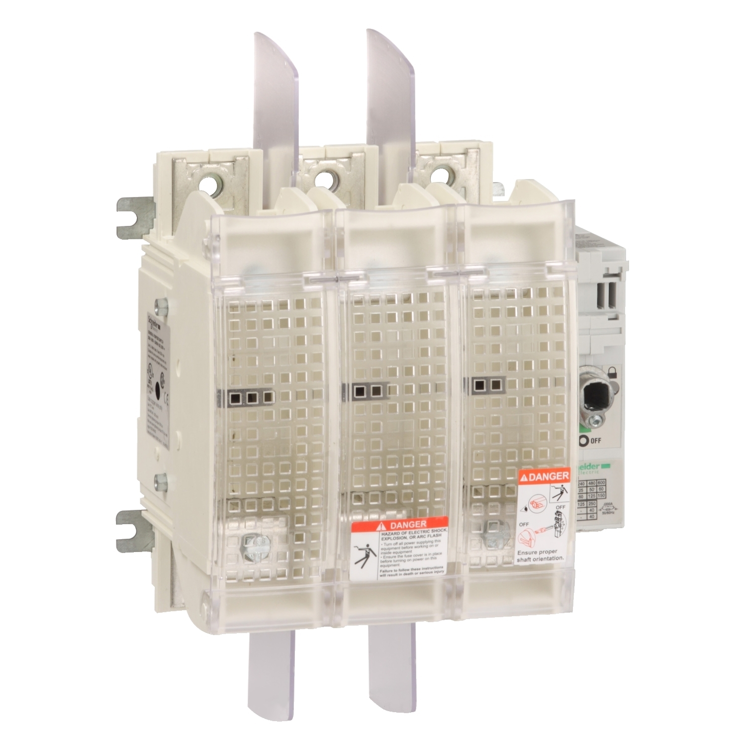 Switch disconnector fuse, TeSys GS, 3P, 200A, fuse type UL, size J