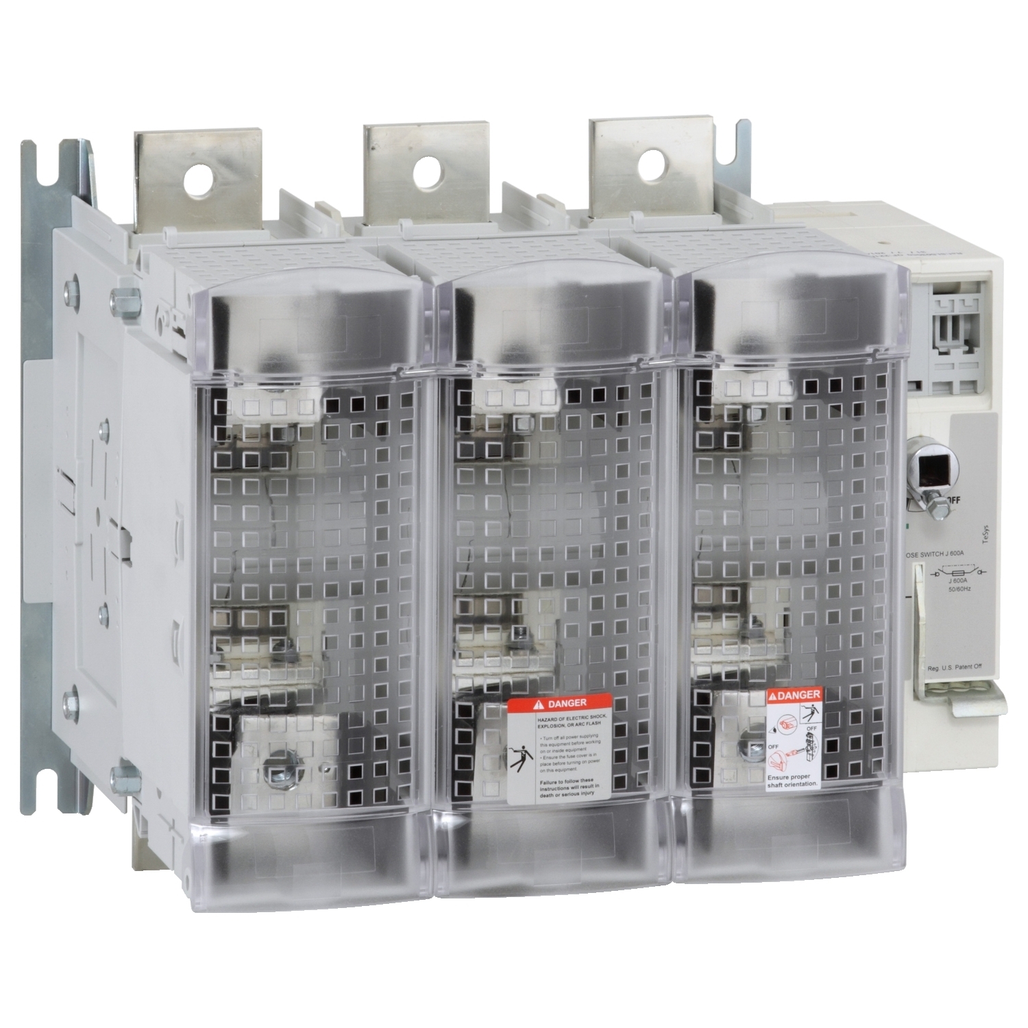 Switch disconnector fuse, TeSys GS, 3P, 600A, fuse type UL, size J