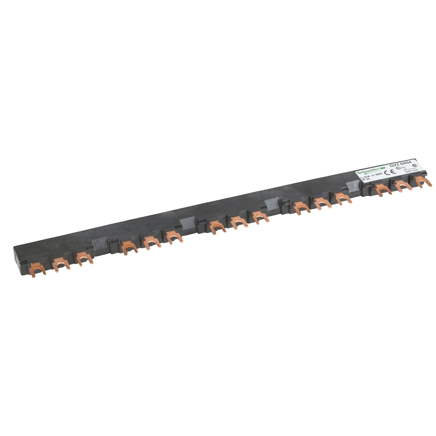 Linergy FT, Comb busbar, 63A, 5 tap-offs, 54mm pitch