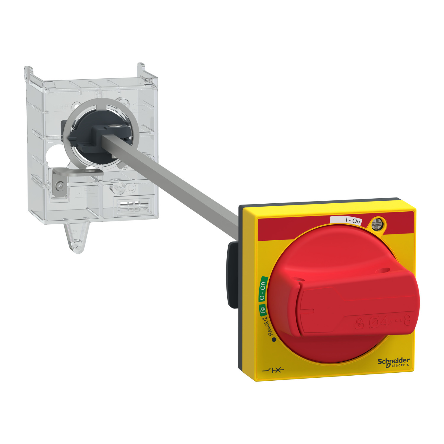 Extended rotary handle kit,TeSys Deca, IP65, red handle, without trip indication, for GV3L-GV3P