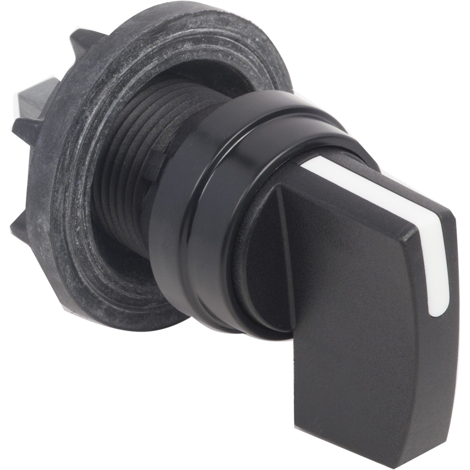 Cam switch operating head, Harmony K1, K2, 22mm, plastic, circular 29mm, mat black, black handle