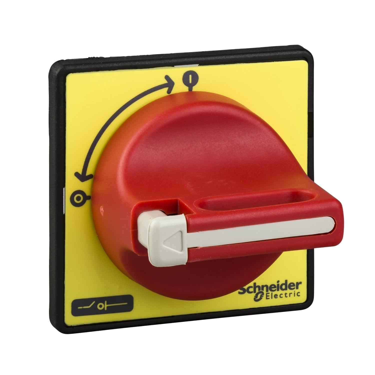 Handles and front plates,TeSys Control,red handle,yellow front,1-3 padlocking,fixing by ?22.5