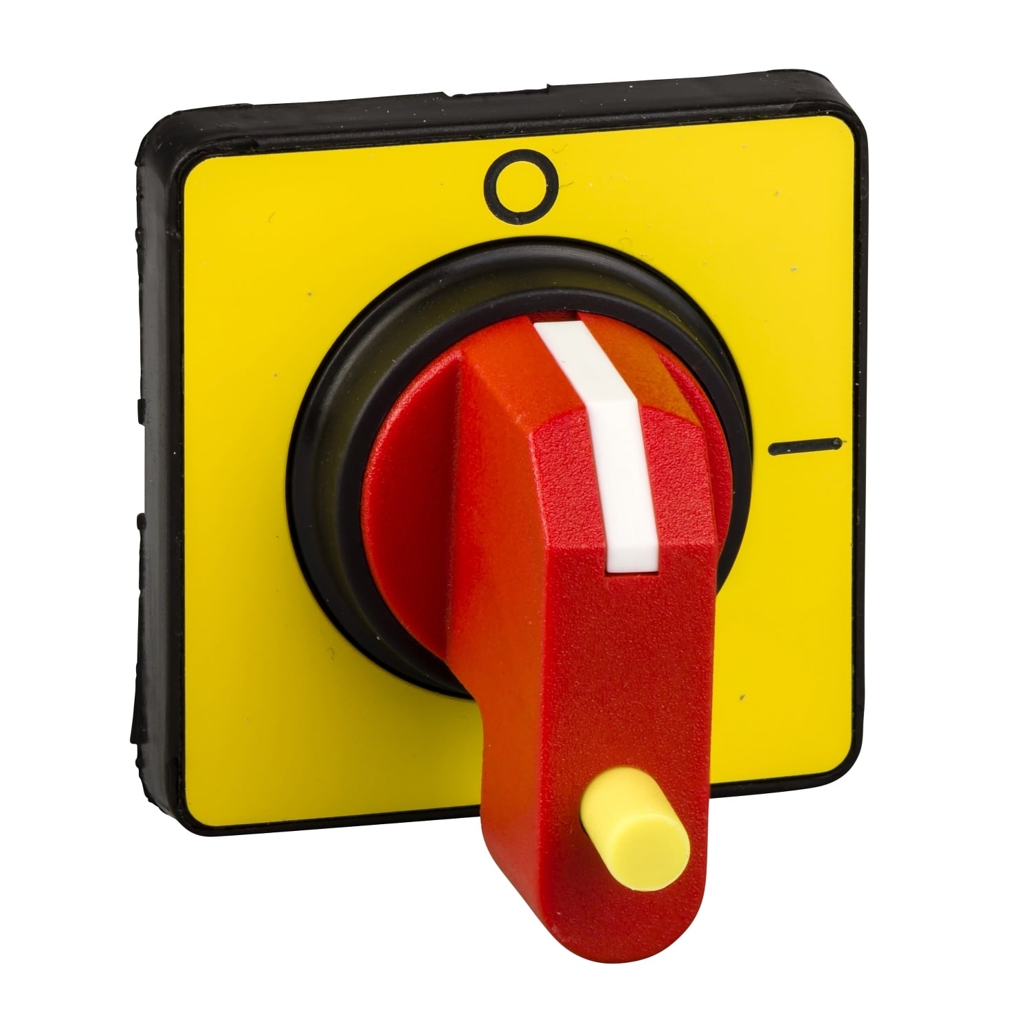 Handles and front plates,TeSys Control,red handle,yellow front,1 padlocking,4 screws fixing