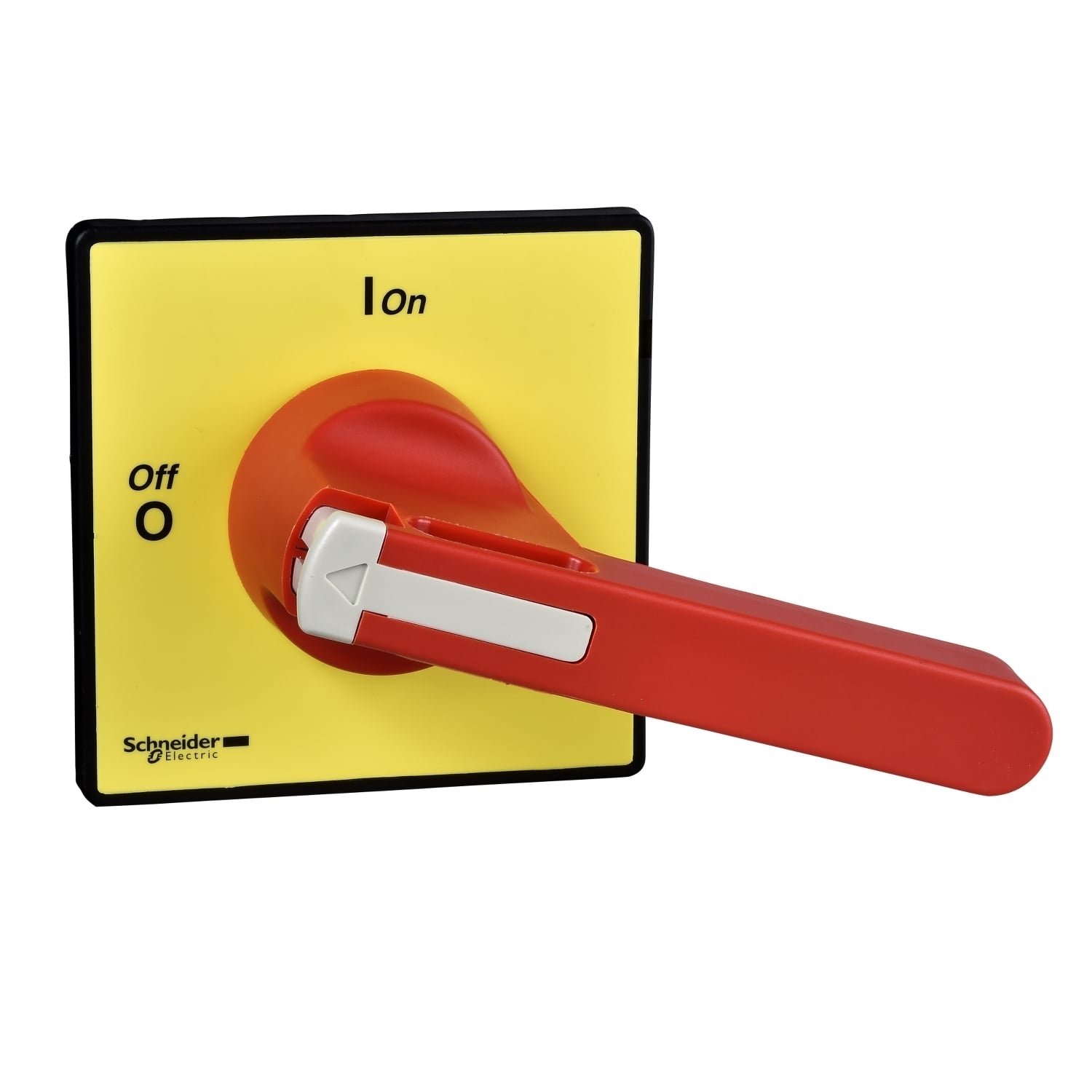 Handles and front plates,TeSys Control,red handle,yellow front,1-3 padlocking,4 screws fixing,for V5/V6