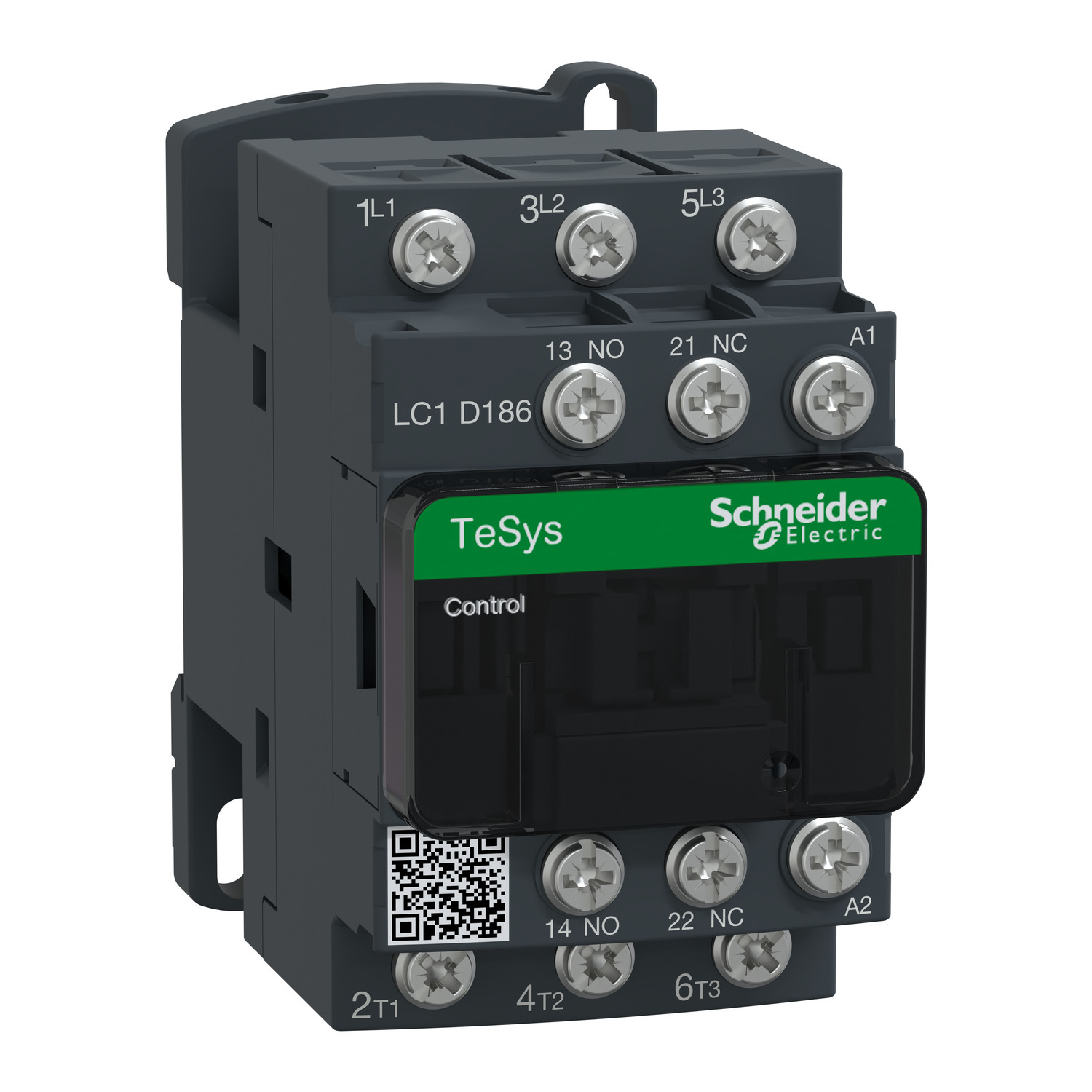 IEC contactor, TeSys Deca, nonreversing, 18A, 10HP at 480VAC, 3 phase, 3 pole, 3 NO, 24VAC 50/60Hz coil, open style