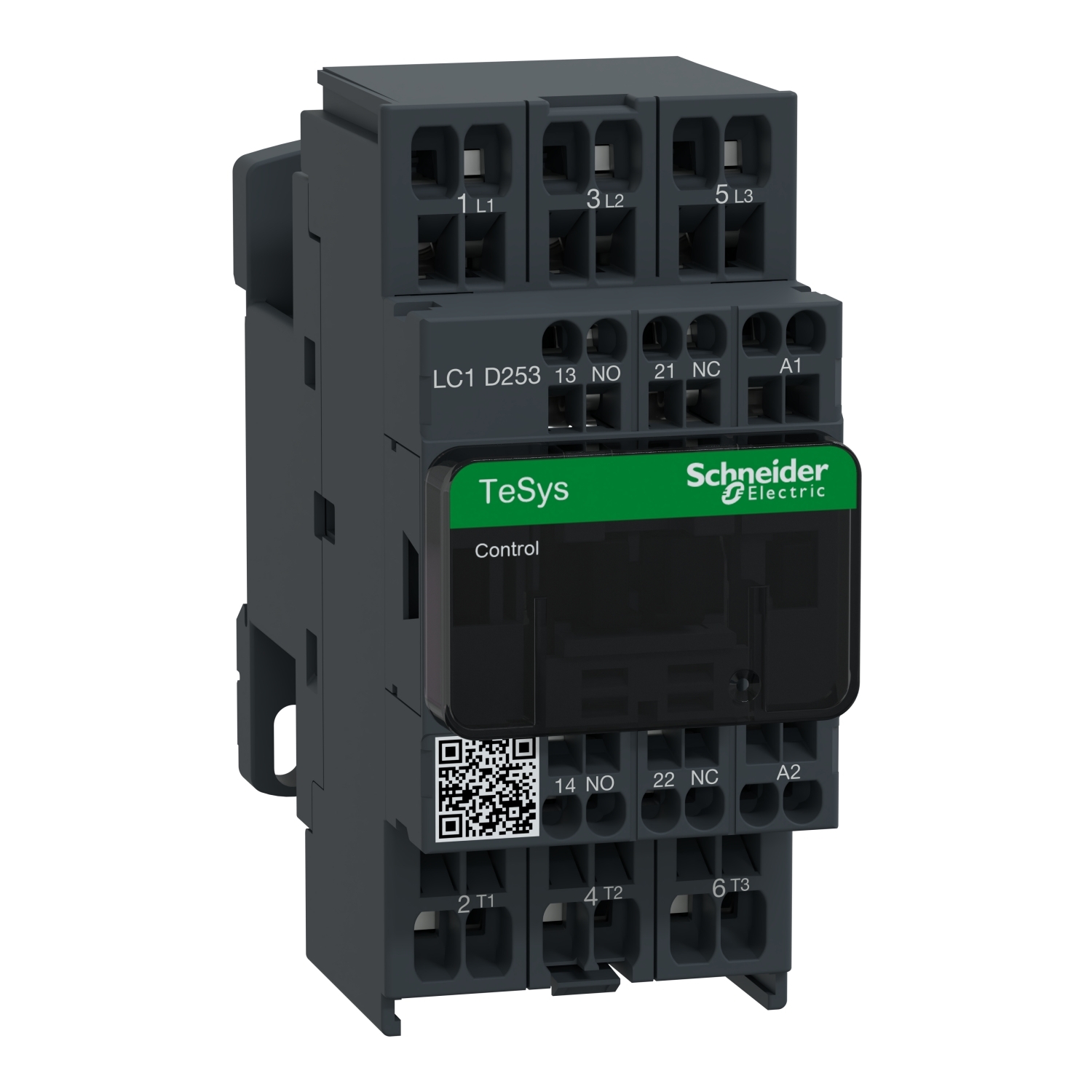IEC contactor, TeSys Deca, nonreversing, 25A, 15HP at 480VAC, 3 phase, 3 pole, 3 NO, 24VAC 50/60Hz coil, open style
