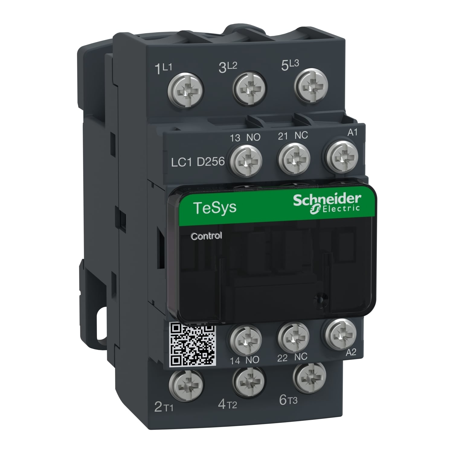 IEC contactor, TeSys Deca, nonreversing, 25A, 15HP at 480VAC, 3 phase, 3 pole, 3 NO, 120VAC 50/60Hz coil, open style