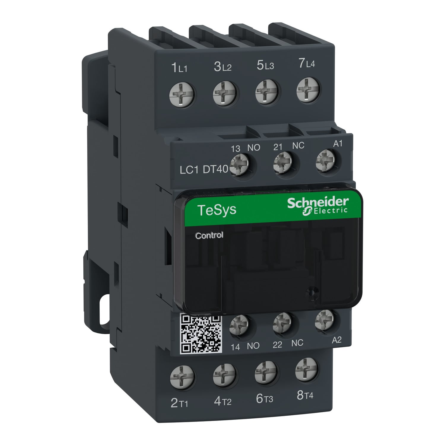 IEC contactor, TeSys Deca, nonreversing, 40A resistive, 4 pole, 4 NO, 24VAC 50/60Hz coil, open style