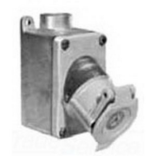 Explosionproof Receptacle Assembly, 1-Gang Dead End Dust-Ignitionproof, 125 VAC, 20 A, 1 hp, 3 Pole, 2 Wires, NEMA 3/3R NEMA, Copper Free Aluminum, 6.5 in H x 2.75 in W x 5.64 in D Dimensions