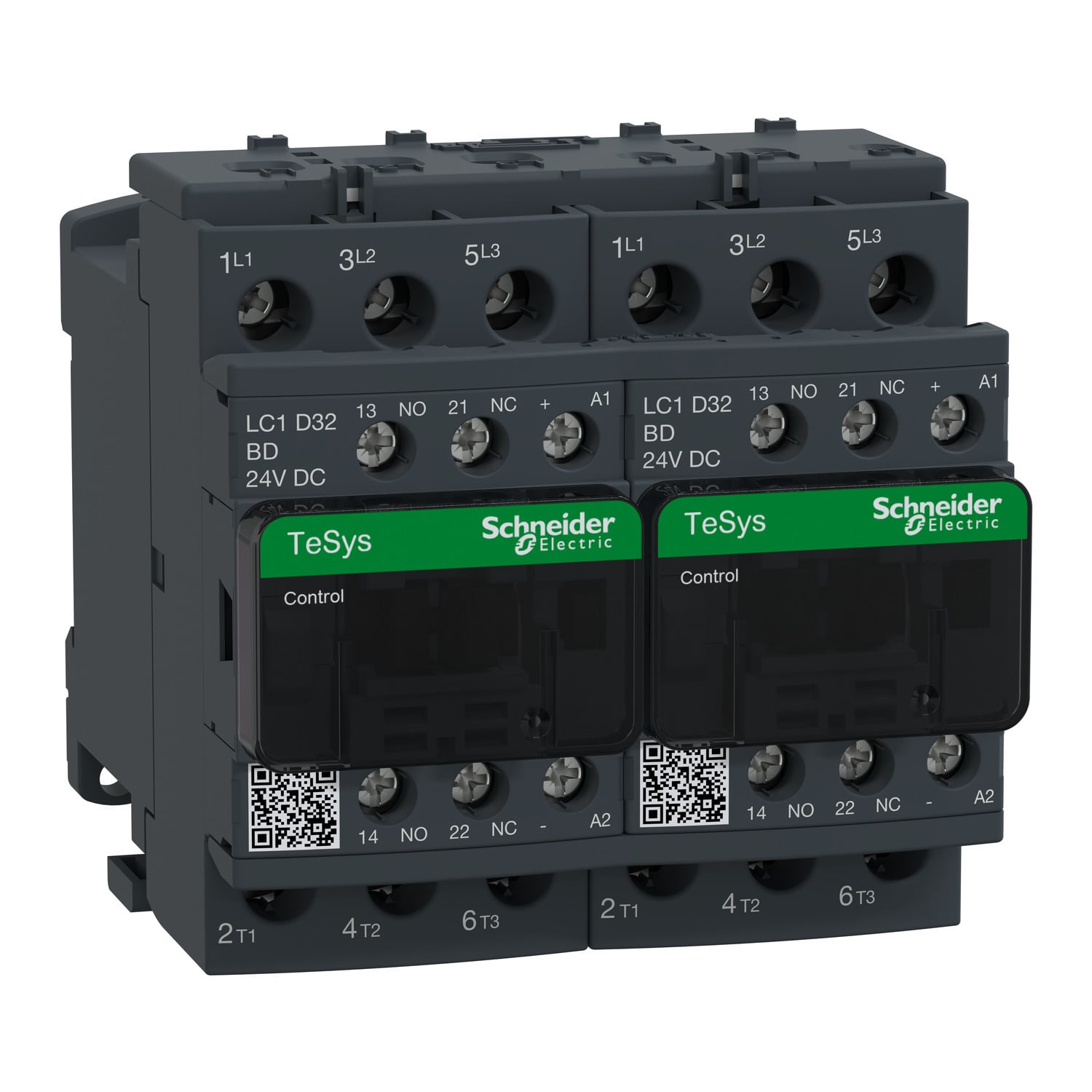 TeSys Deca reversing contactor - 3P(3 NO) - AC-3 - <= 440 V 32 A - 24 V DC coil