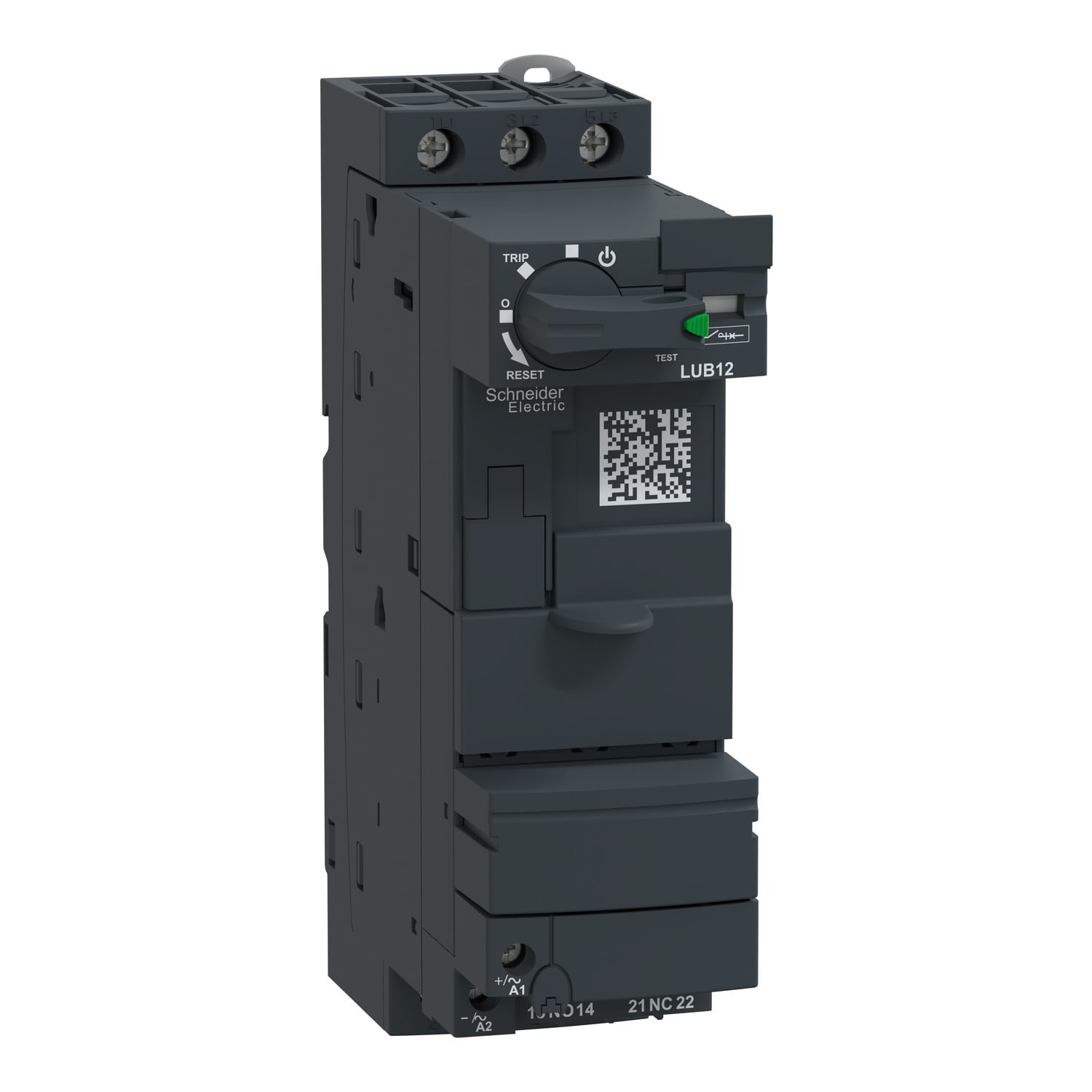 Power base, TeSys Ultra, 12 A, screw clamps control