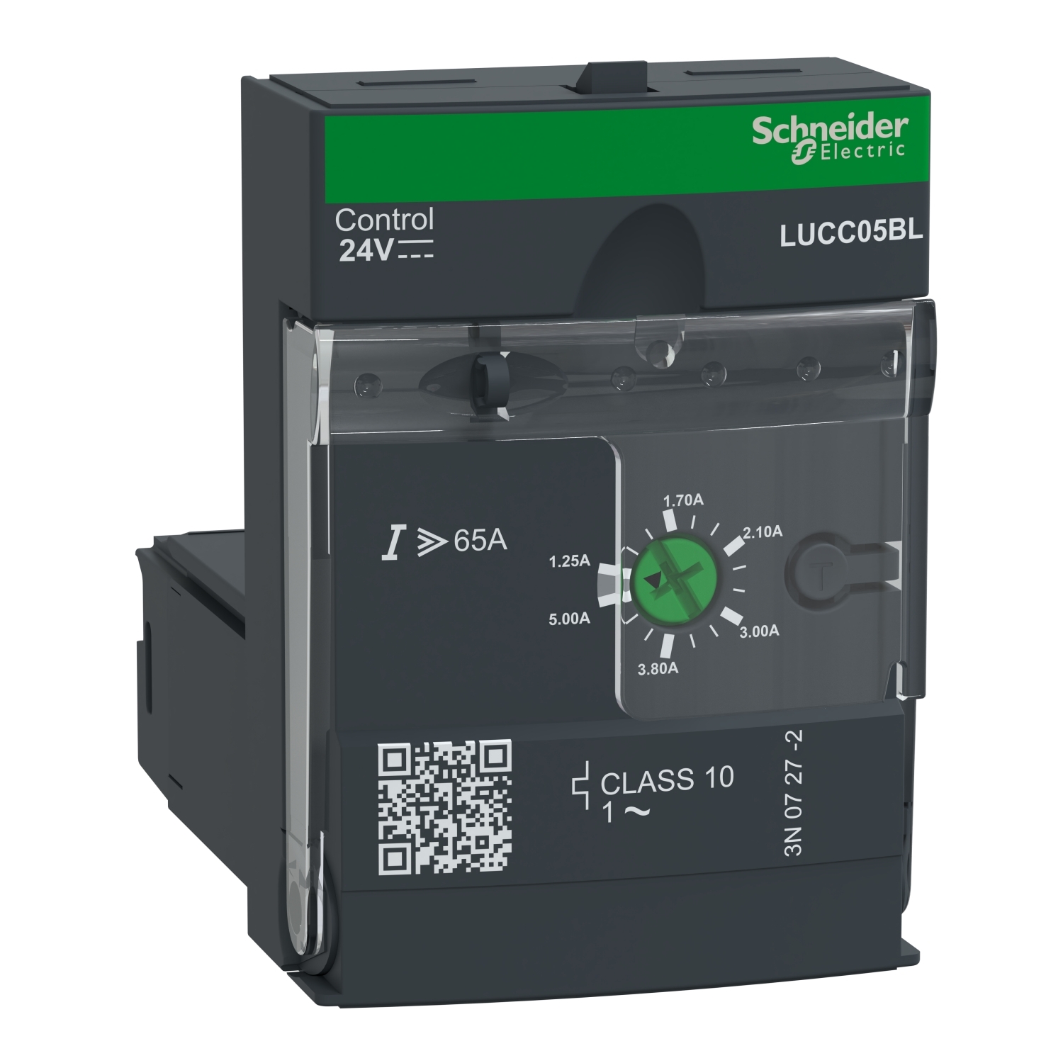 Advanced control unit, TeSys Ultra, 1.25A to 5A, 1P motors, protection & diagnostic, class 10, coil 24VDC