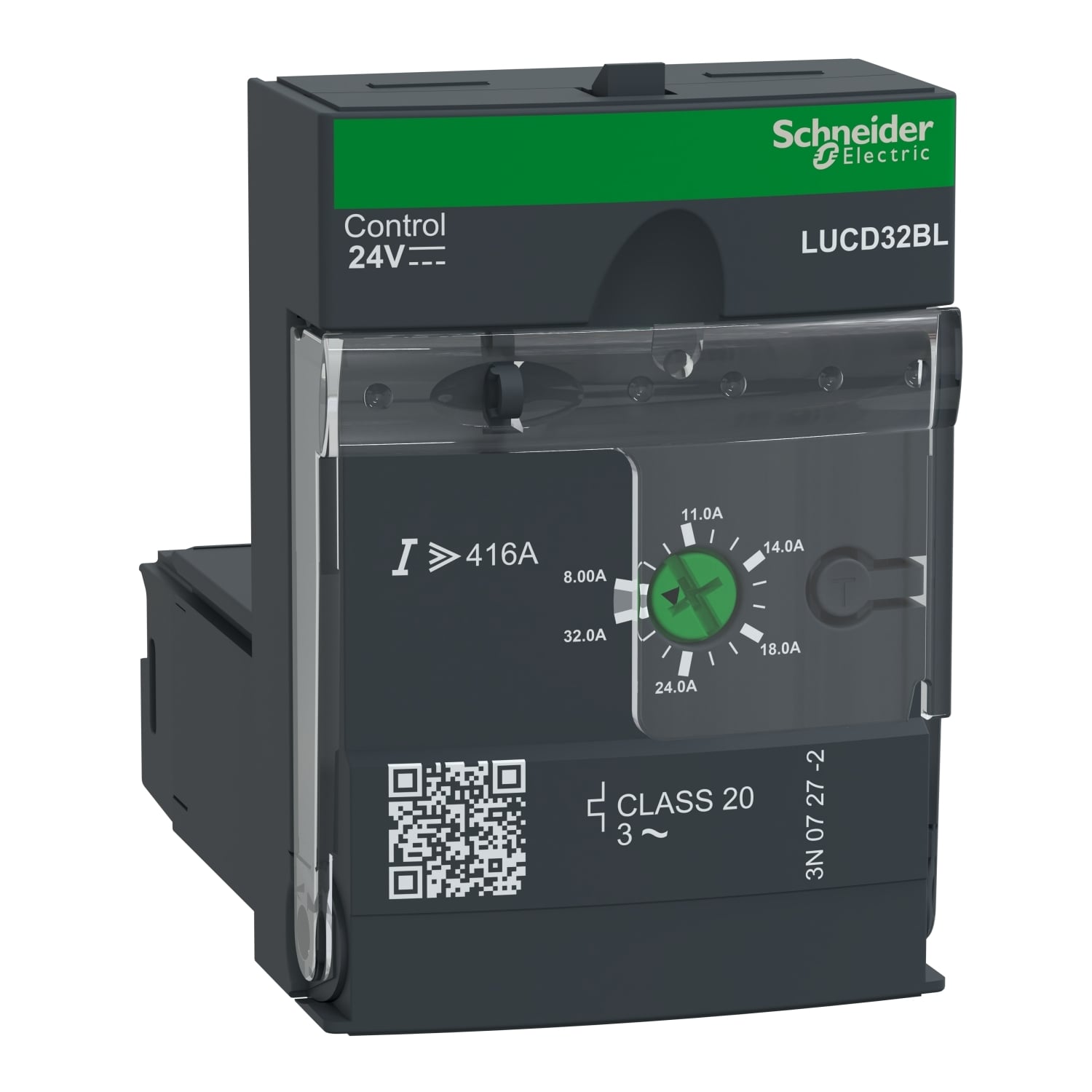 Advanced control unit, TeSys Ultra, 8A to 32A, 3P motors, protection & diagnostic, class 20, coil 24VDC