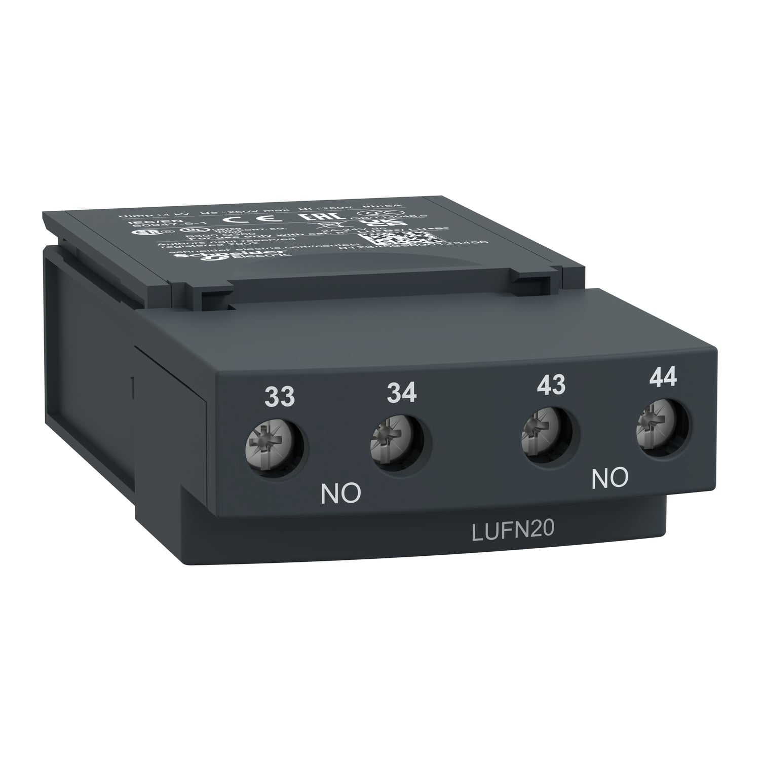 Auxiliary contact module, TeSys Ultra, 2 NO