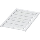 Terminal Block Marker Card with 6 Strips, 8 mm, "Blank", Polyamide/White
