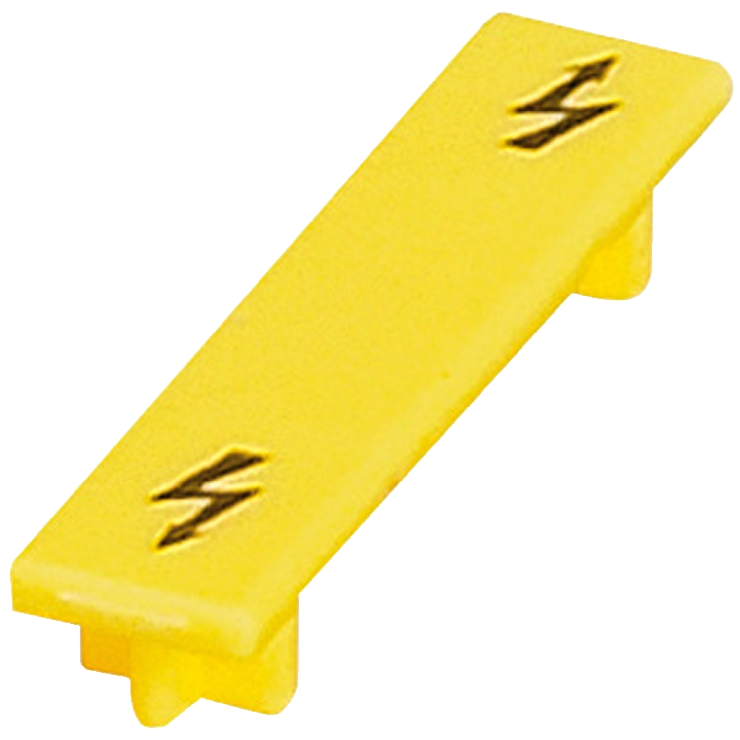 Warning Label for 4mm Screw Terminal Blocks, Yellow