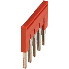 Plug-In Bridge, 5 Points for 4mm Terminal Blocks, Red