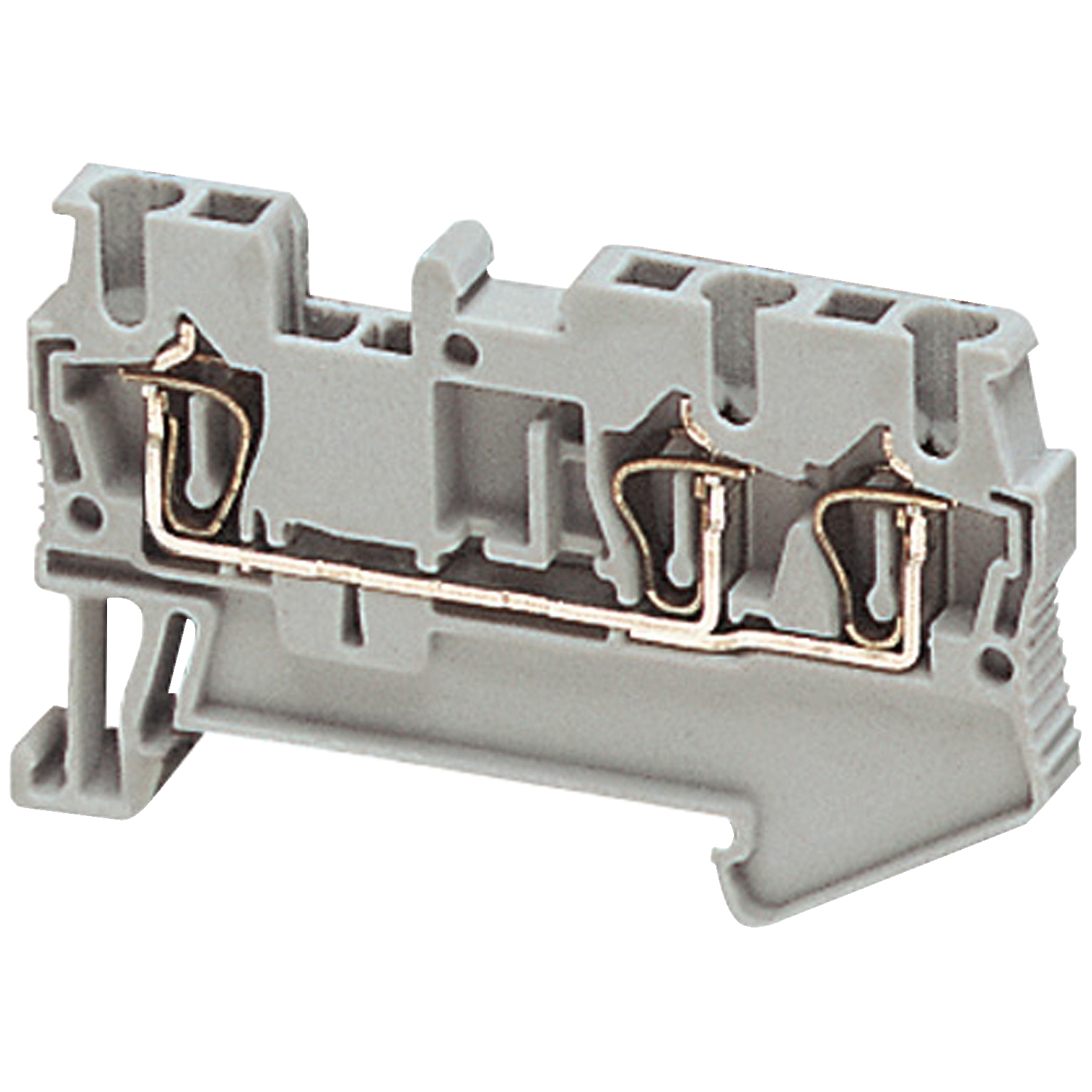 Terminal block, Linergy TR, spring type, feed through, 3 points, 2.5mm, grey, set of 50