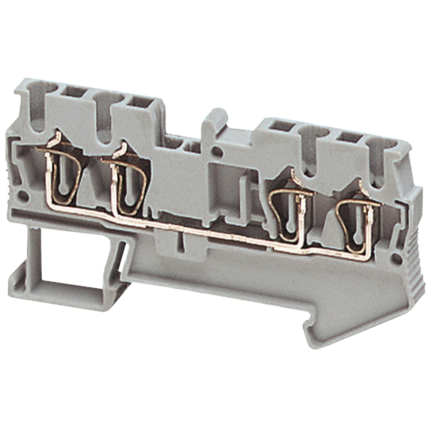 Terminal block, Linergy TR, spring type, feed through, 4 points, 2.5mm, grey, set of 50