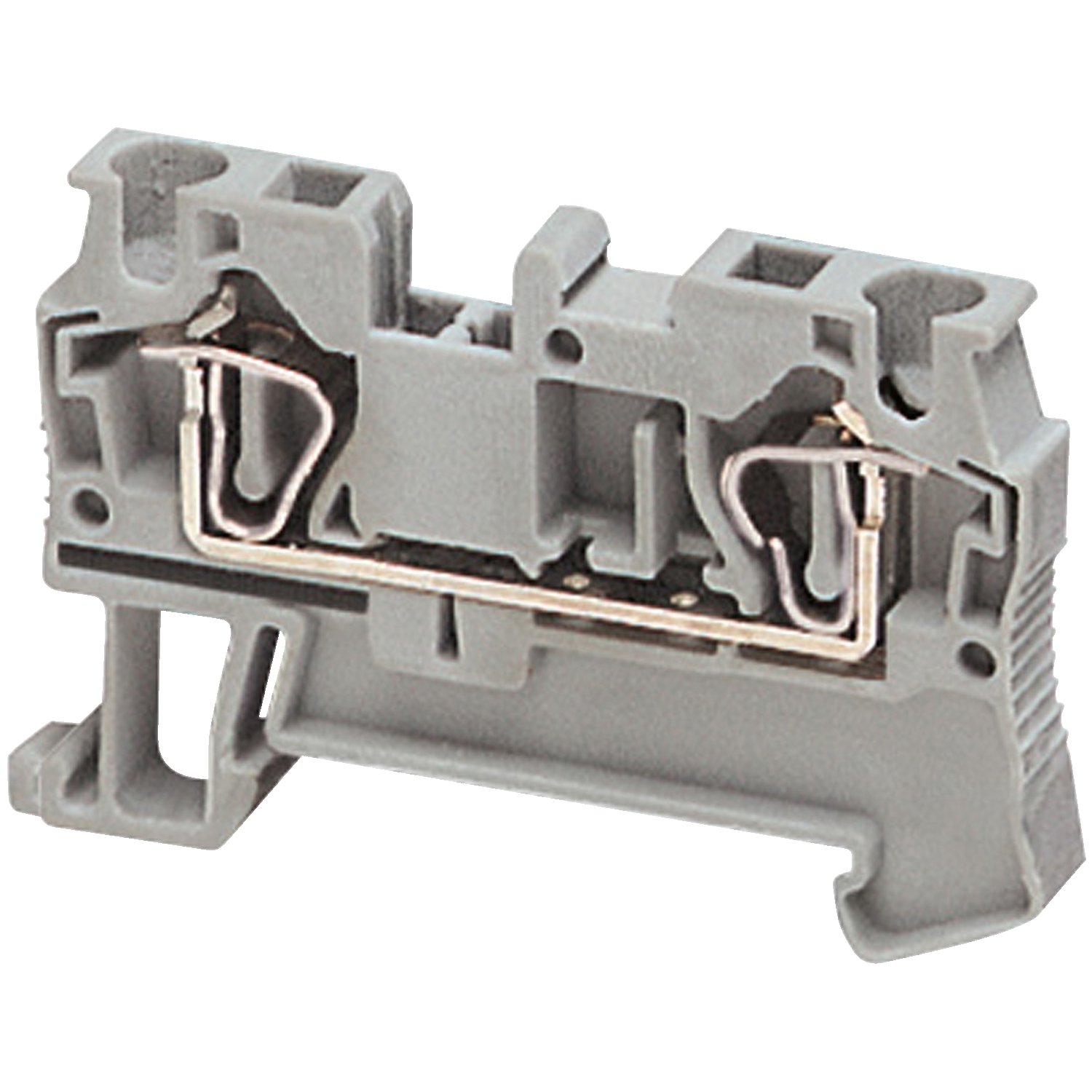 Terminal block, Linergy TR, spring type, feed through, 2 points, 4mm, grey, set of 50
